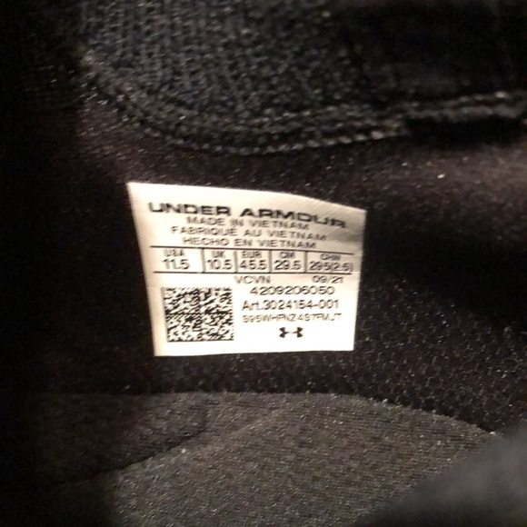 UNDER ARMOUR Mens Hovr Phantom 2 Perfomance Sneakers Black - Picture 7 of 11